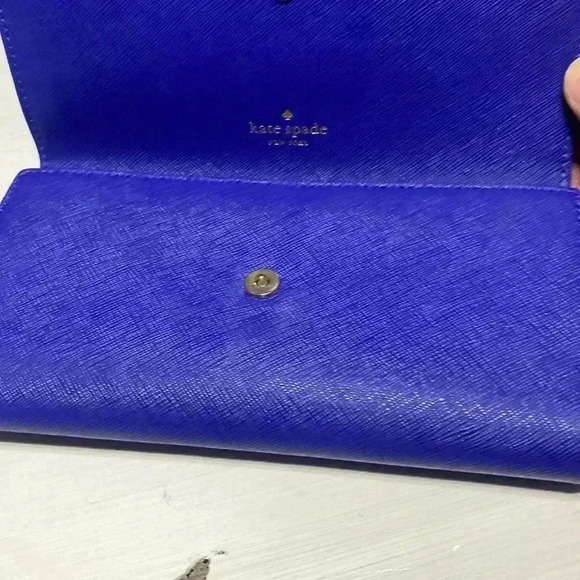 Kate Spade blue tri fold wallet - Picture 7 of 16